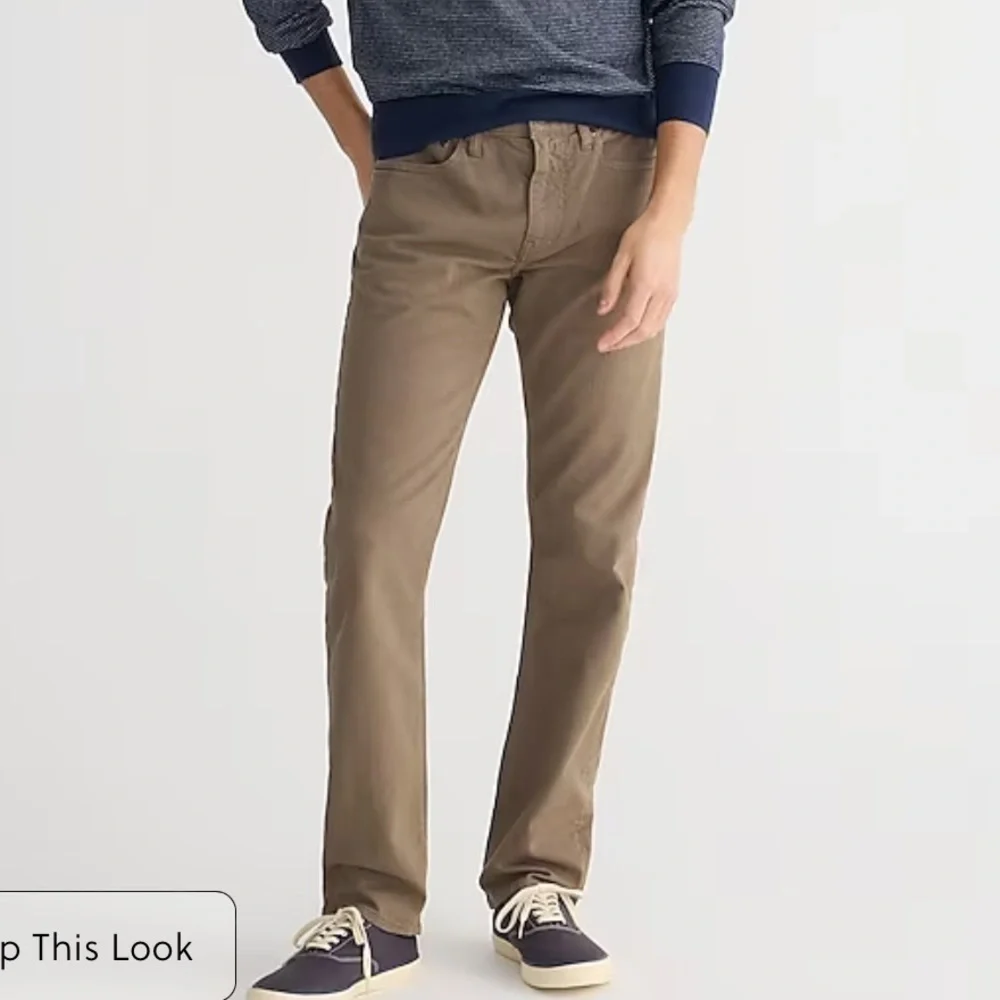 J crew 484 slim fit garment dyed five pocket pants vintage dill